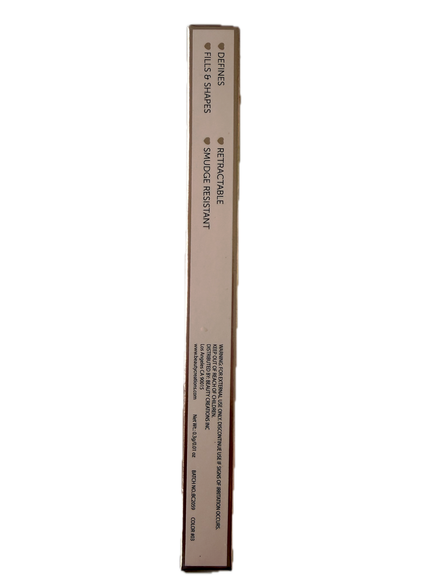 BEAUTY CREATIONS EYEBROW DEFINER PENCIL - CARAMEL