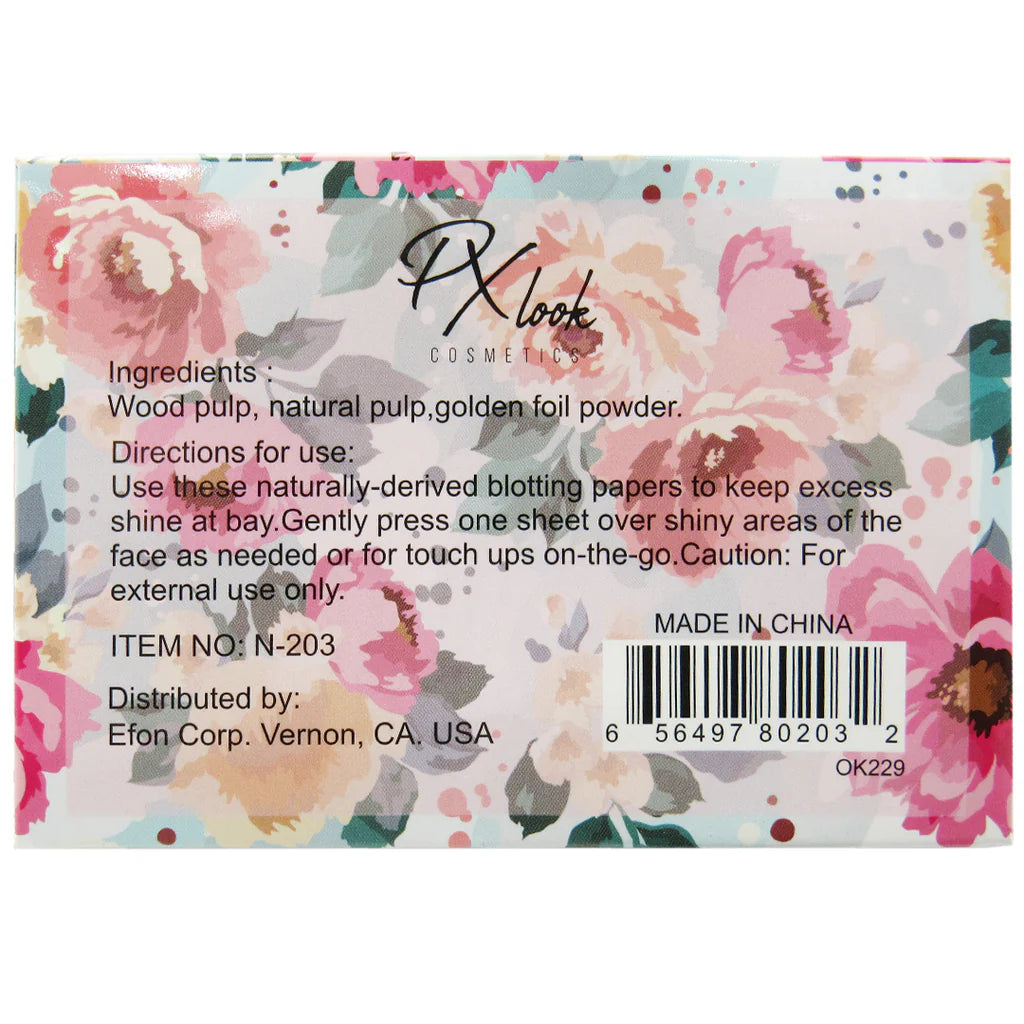 PX LOOK GOLDEN FOIL POWDER OIL BLOTTING PAPER