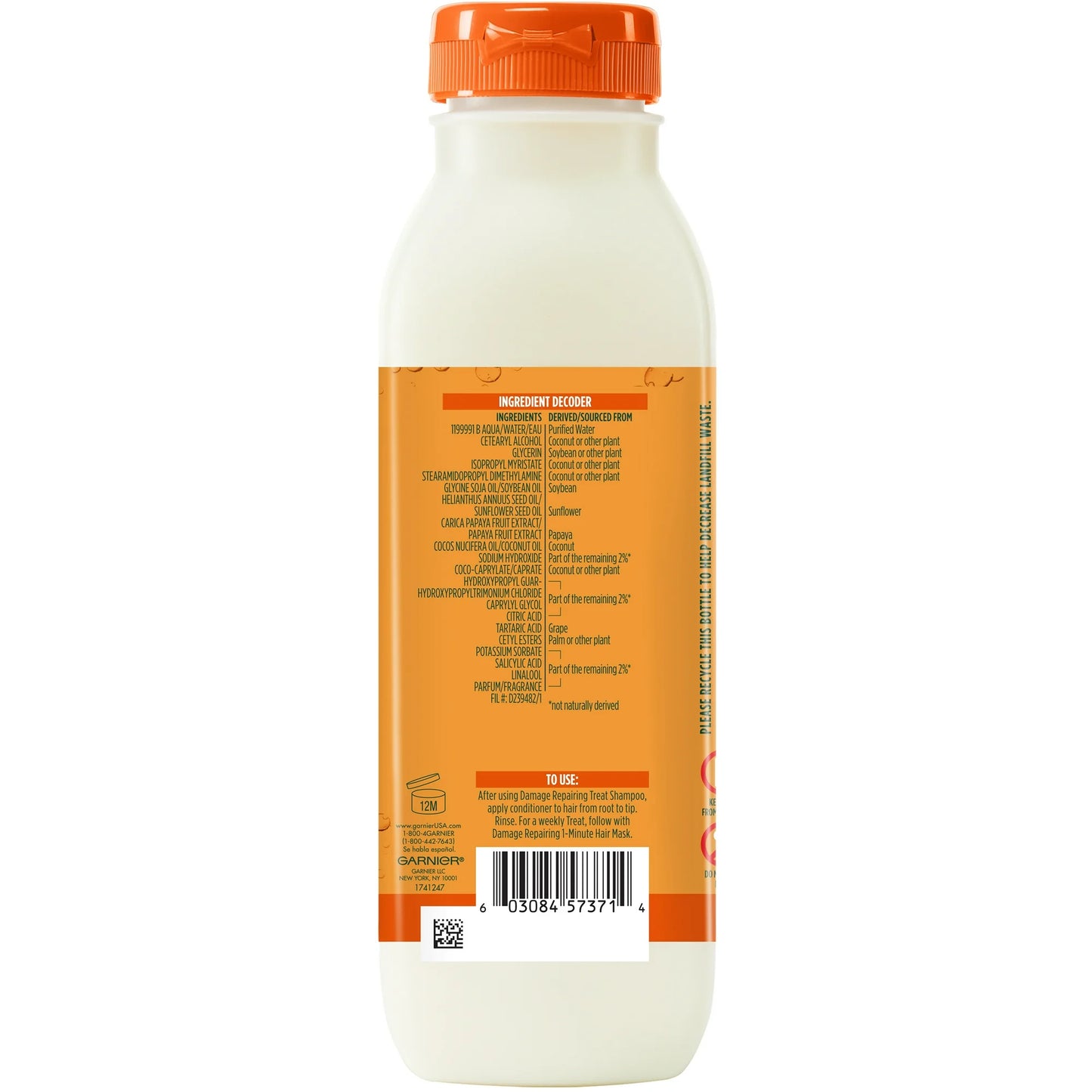 GARNIER DAMAGE REPAIRING TREAT CONDITIONER WITH PAPAYA EXTRACT